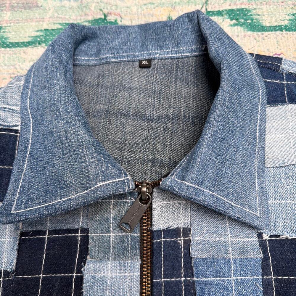 Custom upcycled patchwork chore jacket - Picture 4 of 8